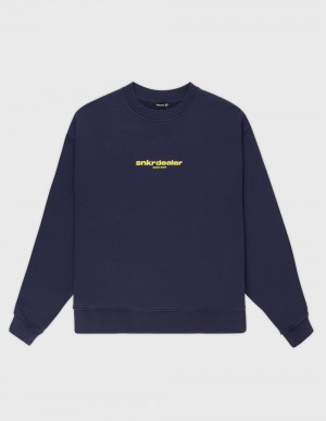 Sudadera con Capucha Coolway STRAIGHT CREWNECK Azul Marino | BT1723648