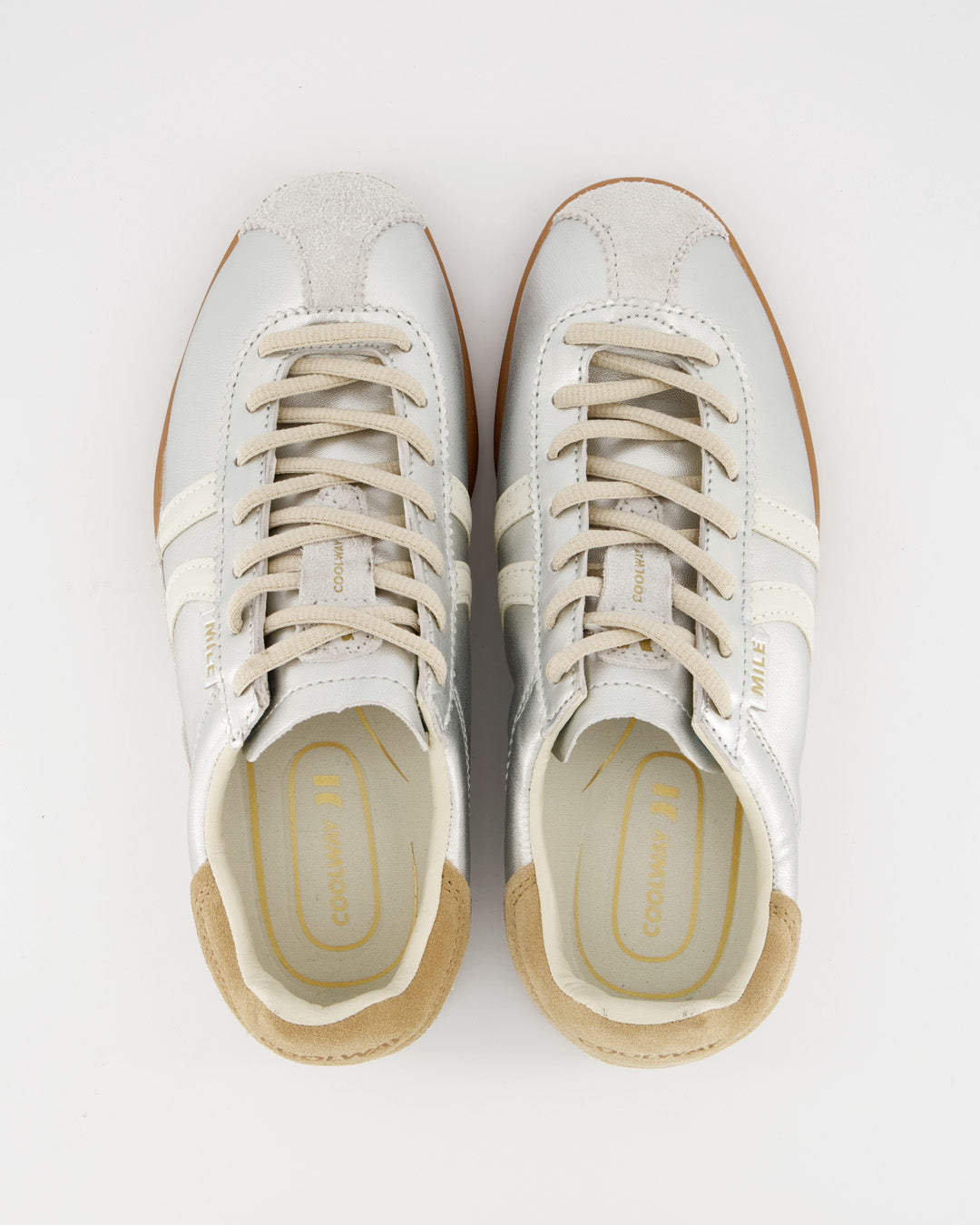 Tenis Coolway MILE LEATHER Plateados | OC2460731